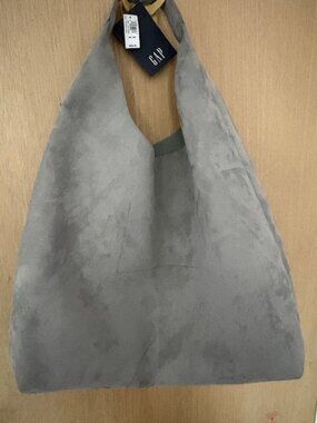 Faux Suede Grey Purse